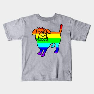 Cute Rainbow Dog Kids T-Shirt